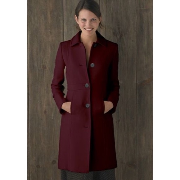J. Crew Burgundy Red Lady Day Pea Coat Jacket 10 - Picture 3 of 13